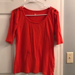Orange quarter length sleeve shirt